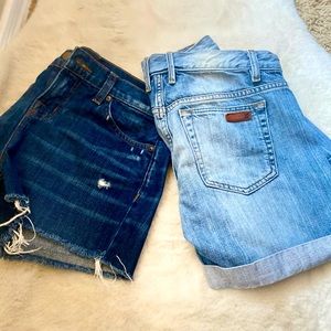Joe’s Jeans and J brand denim shorts